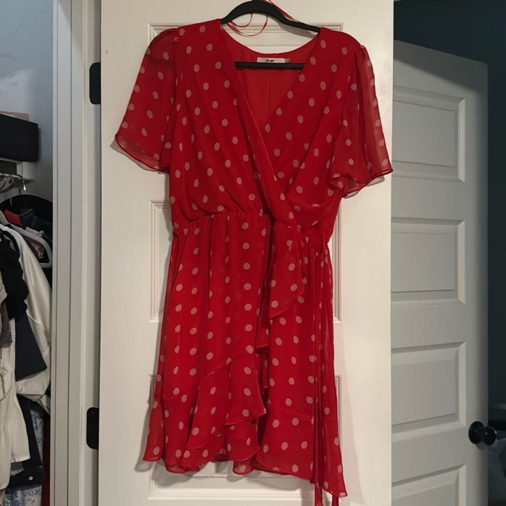Beautiful red polka dot Francesca’s dress